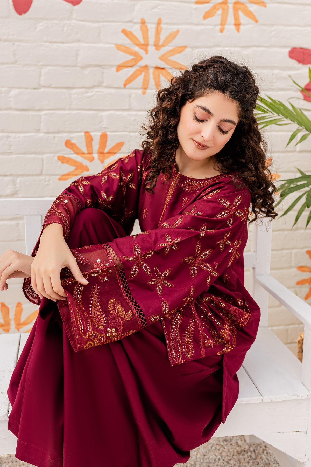 Rozin 2 Pc Embroidered Khaddar Dress 50% Off