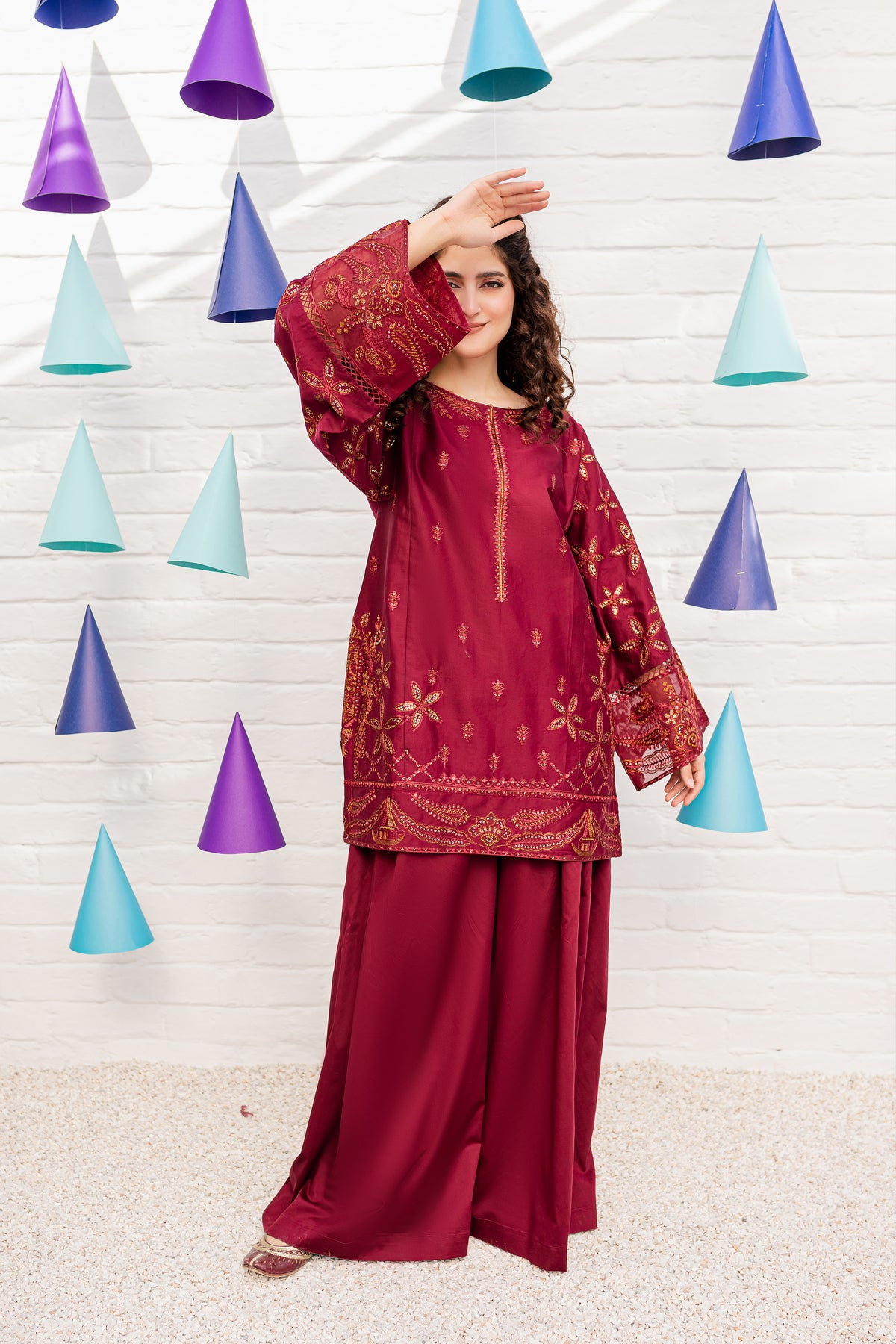 Rozin 2 Pc Embroidered Khaddar Dress 50% Off