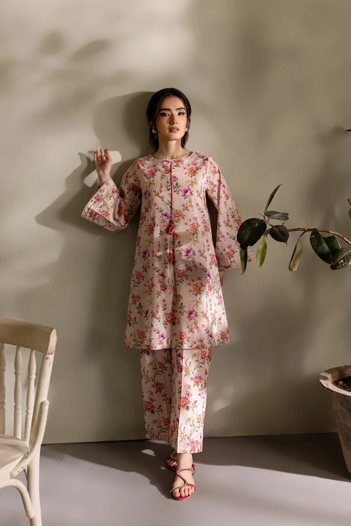 2Pc - Printed Lawn Dress