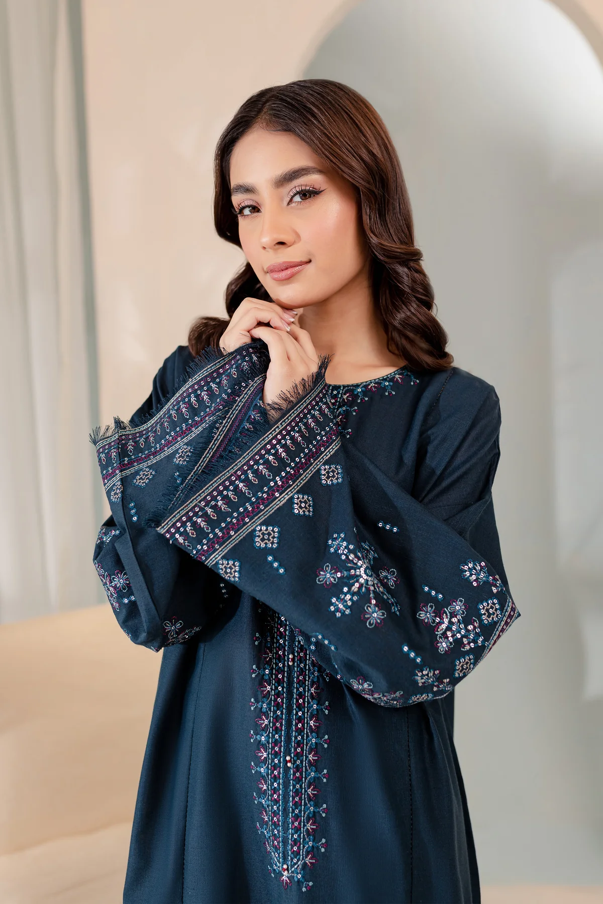 Sooya 2 pc Embroidered  Dress 60% Off