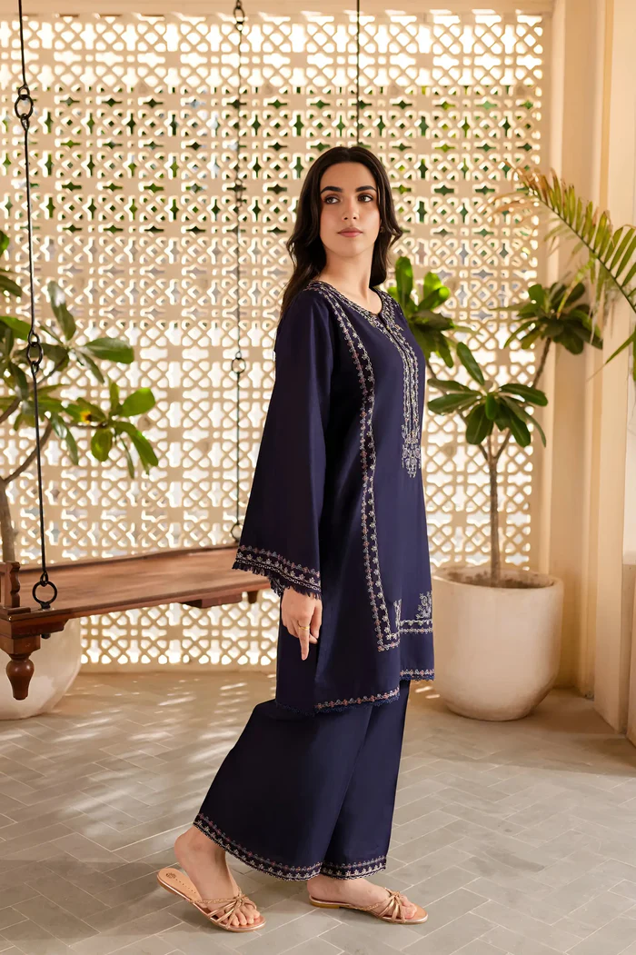 Amal 2Pc - Embroidered Khaddar Dress