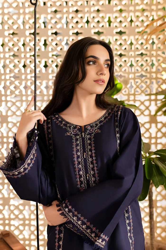 Amal 2Pc - Embroidered Khaddar Dress