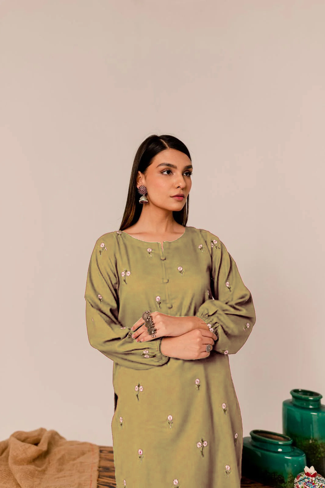 Gold Rose 2Pc Fully Embroidered 60% Off (For winter)