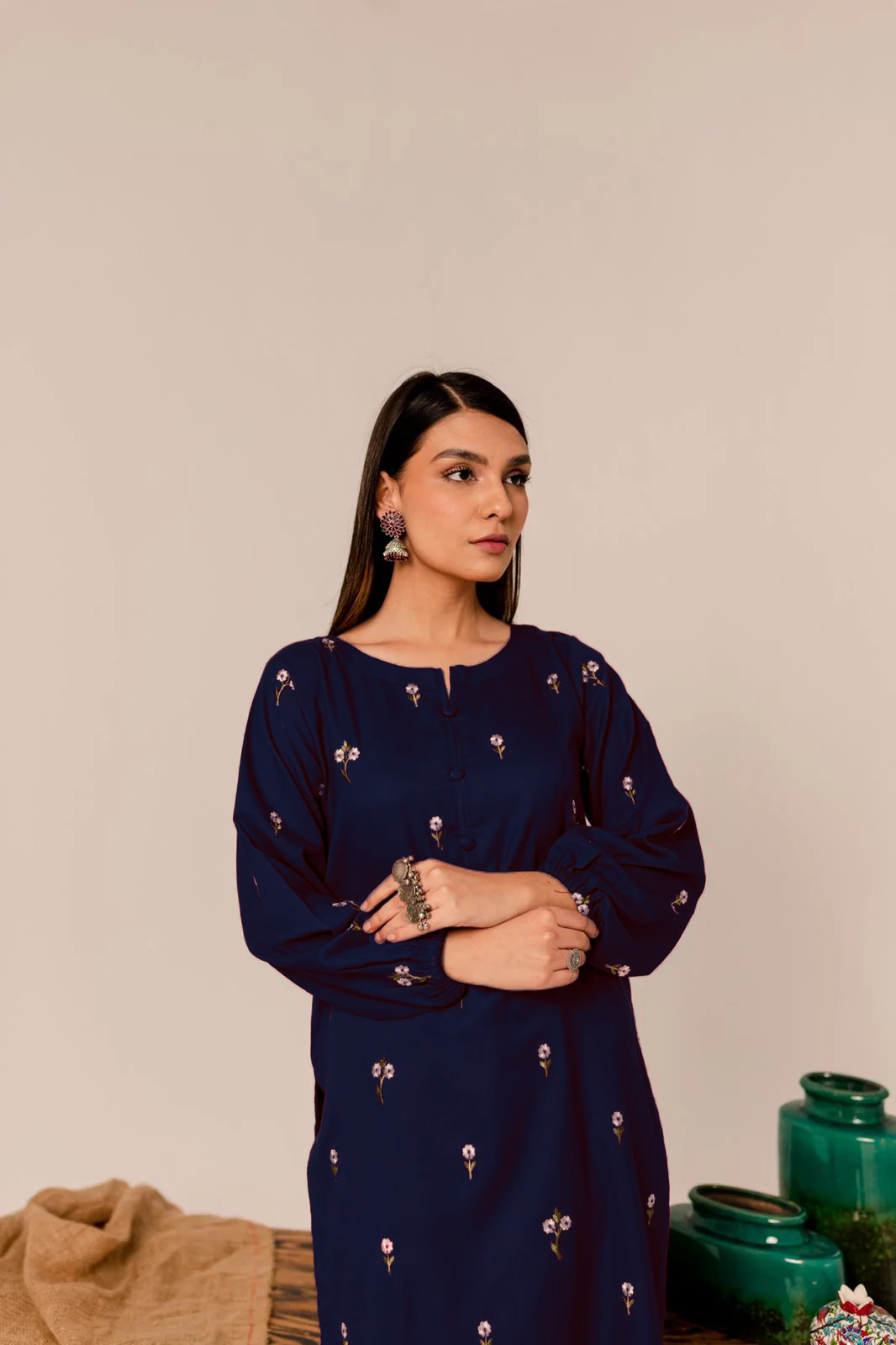 Reemi Blue 2Pc Embroidered 50% Off