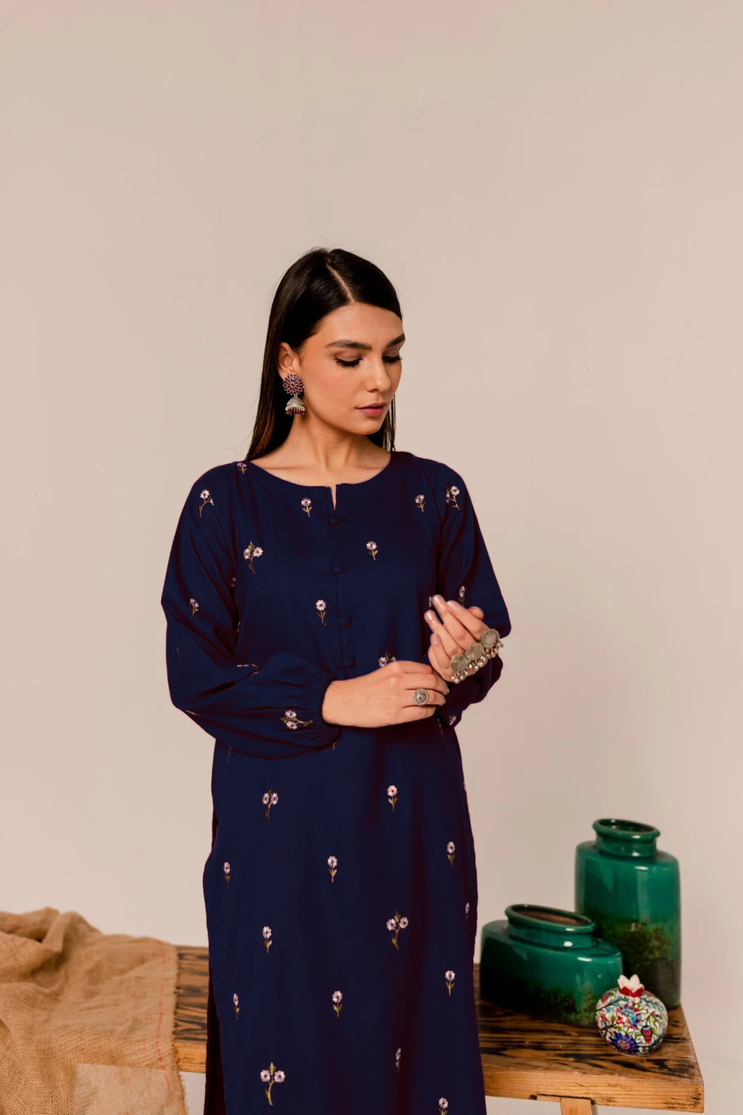 Reemi Blue 2Pc Embroidered 50% Off