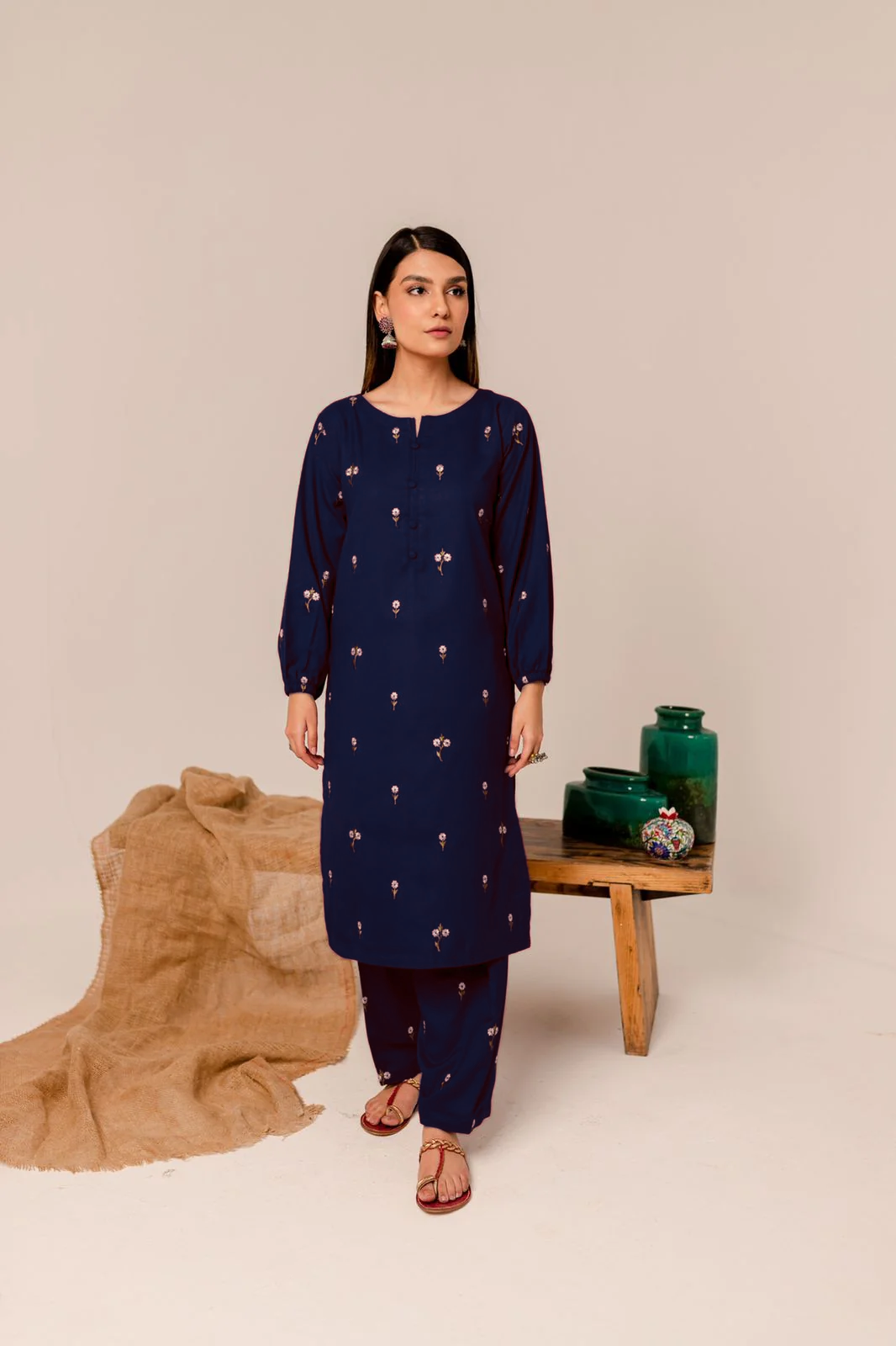 Reemi Blue 2Pc Embroidered 50% Off